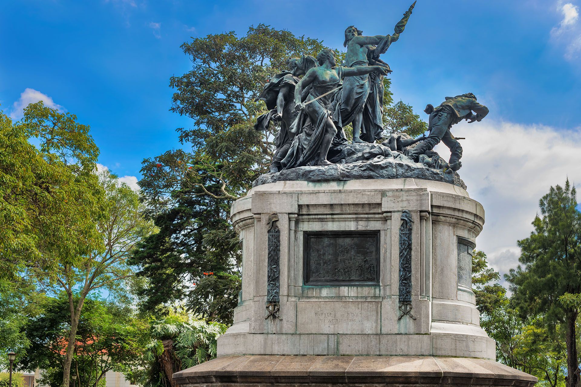 National monument of Costa Rica is a sculptural group located in the National Park of San Jose © Shutterstock