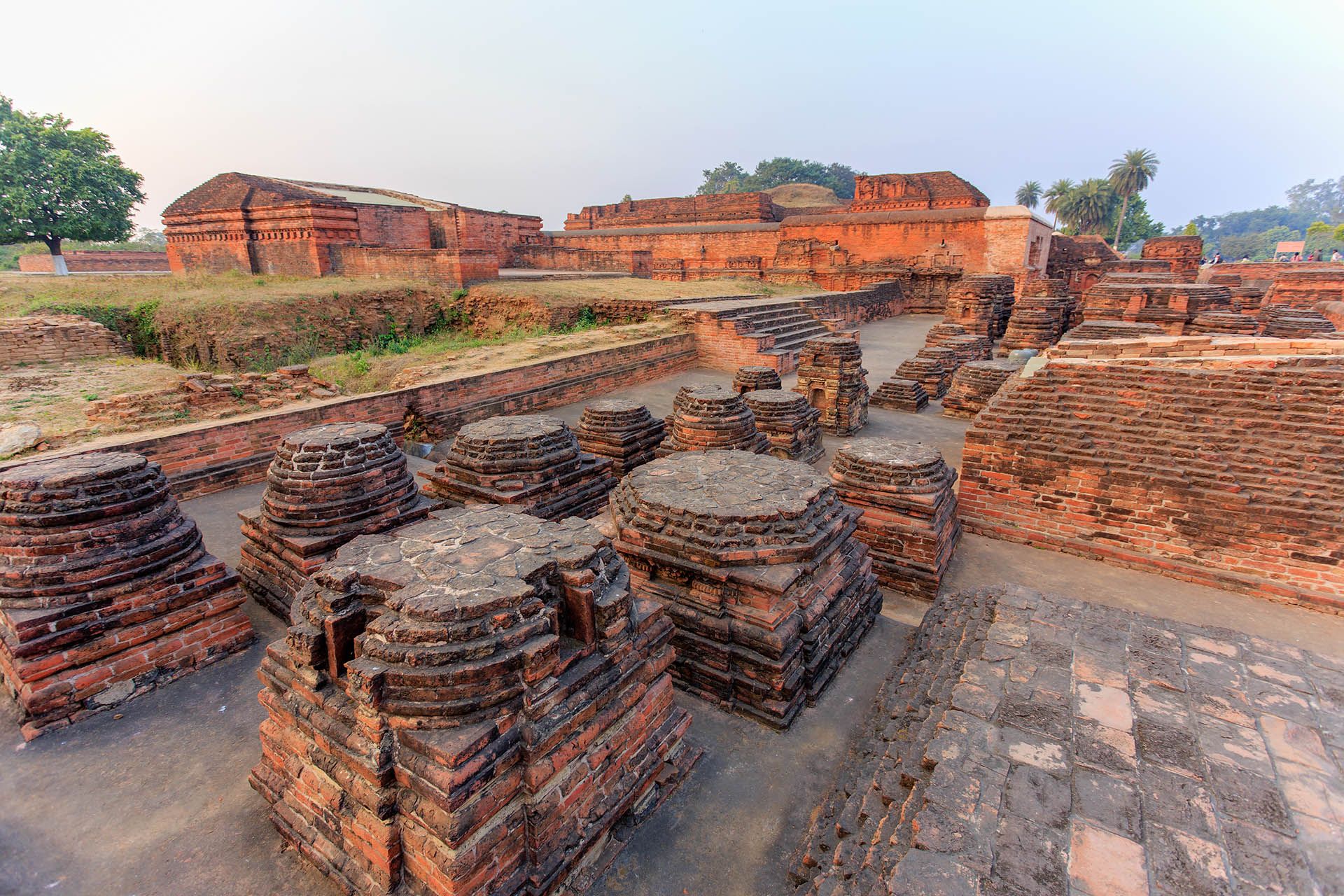 The ruins of Nalanda Mahavihara, Nalanda University Excavated Site, India © Shutterstock