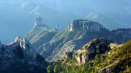 Evening sun on Copper Canyon from above rim at Urique, Chihuahua, Mexico © William Hammer/Shutterstock